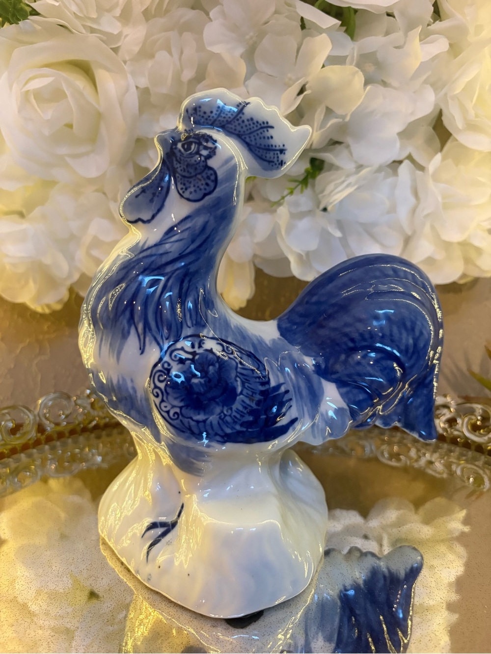 Vintage delftware country chic rooster